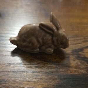 Brown Ceramic Rabbit Figurine